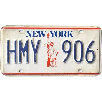 Plechová cedule Americká SPZ New York Liberty HMY 906