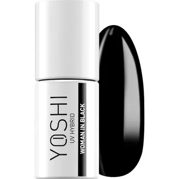 Přípravek na nehty Yoshi Hybridní lak na nehty UV Hybrid 605 Woman In Black Černá 6ml