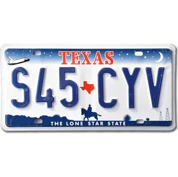 Plechová cedule Americká SPZ Texas Horse S45 CYV