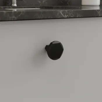 Nábytkové kování Giusti Knopka LAMEGO / Černá matná
