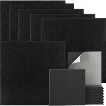 Hudebniny AKUSTICKÁ TLUMICÍ ROHOŽ SAMOLEPICÍ PANEL NA STĚNU DO STUDIA 24 KS