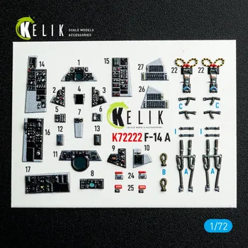 Plastikový model 1/72 F-14A Tomcat - interior 3D (ACAD)