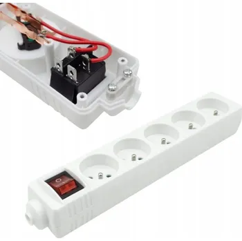 Napájecí kabel Prodlužovací Kabel přívodní kabel Ecolight 0 m 5 ks zásuvek bílý