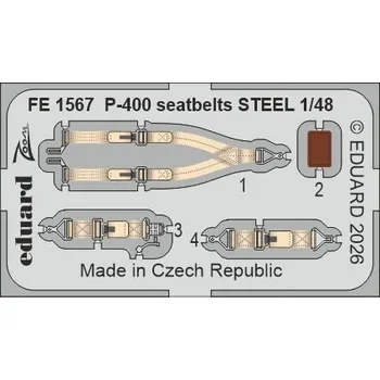 Plastikový model 1/48 P-400 seatbelts STEEL (ARMA H.)