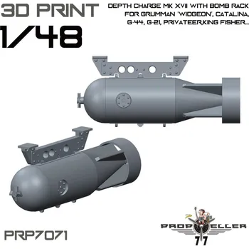 Plastikový model 1/48 Depth Charge MK XVII w/ bomb rack