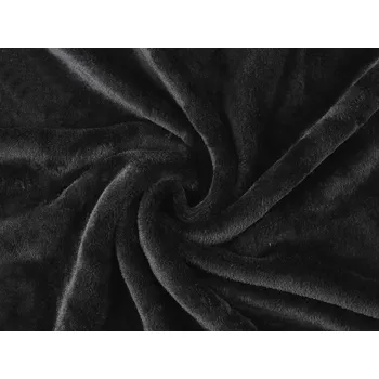Wellsoft minky oboustranný / flanel samet fleece, střední, 10 (10) černá