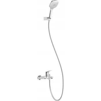 Vodovodní baterie Nástěnná vanová baterie páková Tres Canigo stříbrná