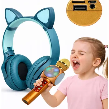 Sluchátka Sluchátka do uší Greifen Sluchátka i mikrofon karaoke SINGER