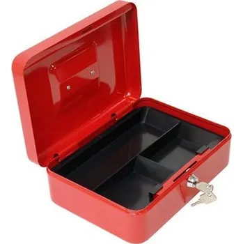 Příruční pokladna DEMA Pokladnička GKG červená 25 x 18 x 9 cm