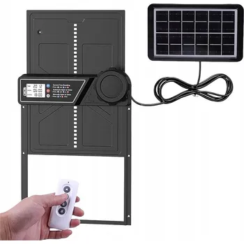 kurník AUTOMATICKÁ DVÍŘKA DO KURNÍKU SE SOLÁRNÍM PANELEM A ČASOVÝM REŽIMEM PRO SLEPICE