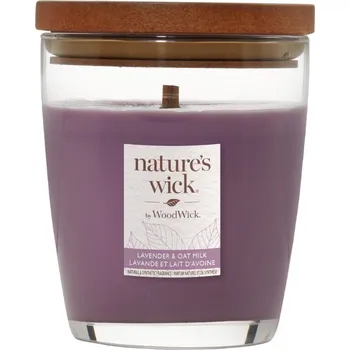 Svíčka Sójová vonná svíčka LAVENDER & OAT MILK Woodwick 1 ks