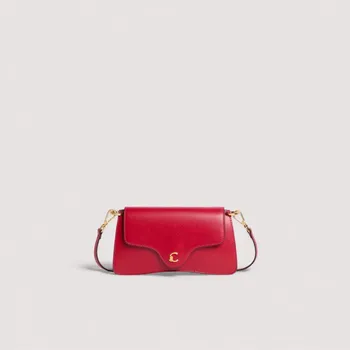 Kabelka COCCINELLE C-ME CALF KOŽENÁ MINI BAG SCARLET SS26