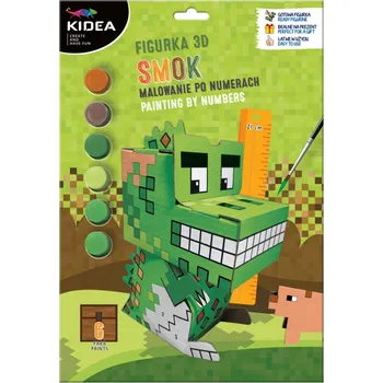 3D figurka Malování Podle Čísel MINECRAFT Drak Prasátko 3+ Kidea