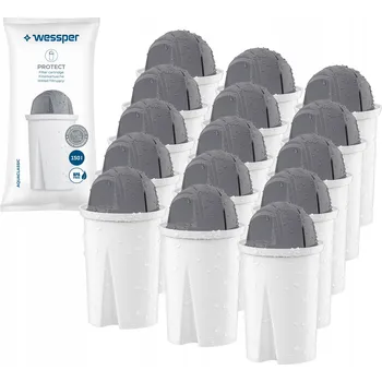 Filtrace vody Filtr na vodu Wessper aquaclassic Protect pro tvrdou vodu do filtrační konvice - 15 ks
