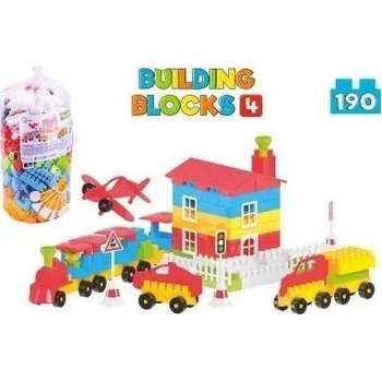 ostatní stavebnice STAVEBNICE VELKÉ PLASTOVÉ POLSKÉ STAVEBNICE 190 dílů KREATIVNÍ