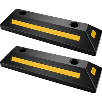 Vevor Parkovací doraz gumový 548 mm do garáže, 2 ks, s reflexními pásy
