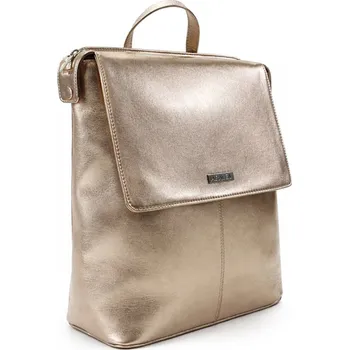 Městský batoh Růžovo zlatý městský kožený batoh 311-1660-35 + doprava zdarma