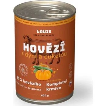 Krmivo pro psa Konzerva LOUIE Dog hovězí s dýní, cuketou a prebiotiky 400g