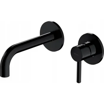 Vodovodní baterie Omnires Y prvek pro nástěnnou montáž podomítkové baterie, krátké rameno, černá