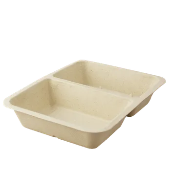 Talíř EcoPack EKO - BIO zatavovací miska 2D cukrová třtina 227x178x45 mm béžová bal/50 ks