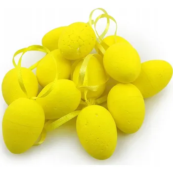 Velikonoční dekorace Velikonoční vajíčka závěsná decoupage 4 cm 12 ks