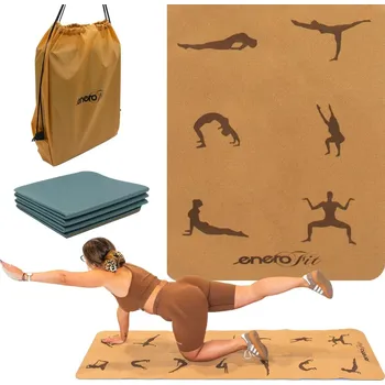 podložka na cvičení KORKOVÁ PODLOŽKA NA JÓGU SKLÁDACÍ 183x61x0.4CM ENERO FIT