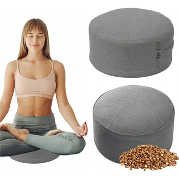 Polštář Polštář Fit.Me stříbrný s pohankovou slupkou