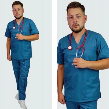 Zdravotnický oděv Pánský lékařský komplet Standard Euro-Styl Zeleň Zelená