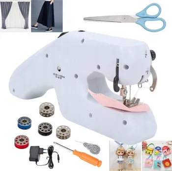 MINIATURNÍ ELEKTRICKÝ RUČNÍ ŠICÍ STROJ PŘENOSNÝ VÍCEÚČELOVÝ