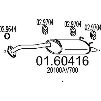 Tlumič výfuku Zadní tlumič výfuku MTS 01.60416