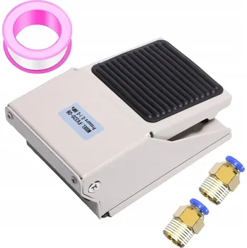 Ventil NOŽNÍ VENTIL 3/2 PEDÁL TLAK 0-10 KG PŘIPOJENÍ PC6-02 TĚSNICÍ PÁSKA