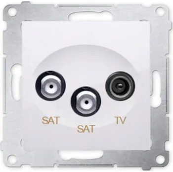 Elektrická zásuvka Anténní zásuvka nástěnná Kontakt-Simon DASK2.01/11 bílá
