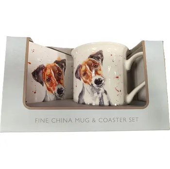 Obraz Porcelánový hrnek s podtáckem Jack Russell teriér 270 ml