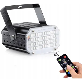 IP kamera STROBOSKOP 48 LED RGB S DÁLKOVÝM OVLÁDÁNÍM A AKTIVACÍ ZVUKEM PRO DJ