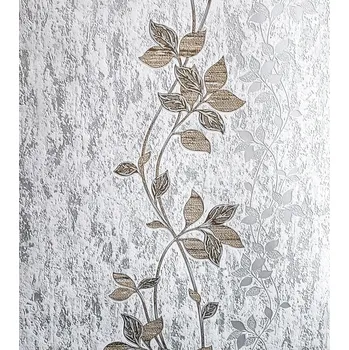 Tapeta Moderní tapeta na zeď betonový vzor listy třpytky