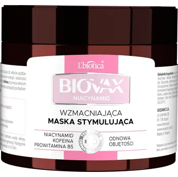 Vlasová regenerace Biovax Niacinamid 250 ml posilující maska stimulující růst vlasů 250 ml