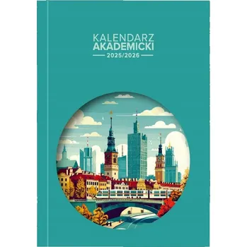 Kalendář Akademický kalendář 2025/2026 A5, průhledný PVC obal, motiv města