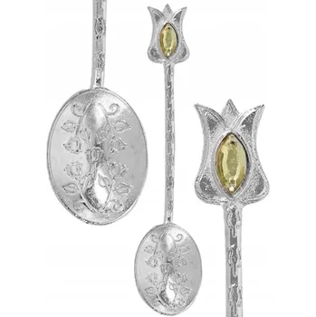 Příbor LŽIČKY LŽIČKA NA CUKR DEKORATIVNÍ Z MOSAZI ORIENTÁLNÍ TURECKÁ KRÁSNÁ