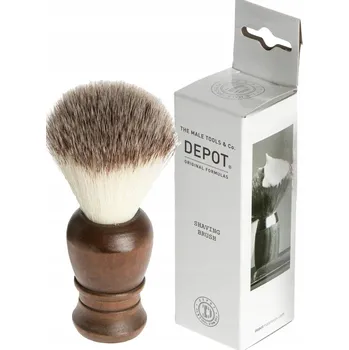Štětka na holení Depot 732 - Štětka na holení s dřevěnou rukojetí a syntetickými štětinami