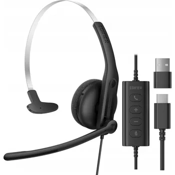 Sluchátka Edifier CC100 Sluchátka Kancelářské do uší Mono Headset Mikrofon pro USB hovory
