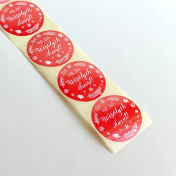 samolepka SAMOLEPKY VÁNOČNÍ ŠTÍTKY VESELÉ VÁNOCE 10 ks