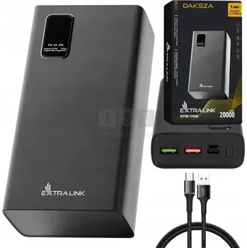 Powerbanka Extralink EPB-068 20000mAh Černý | Powerbanka | Power Bank, Rychlé Nabíjení