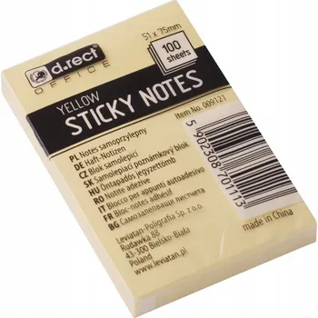 Samolepící bloček Samolepicí bločky D.rect 100 listů