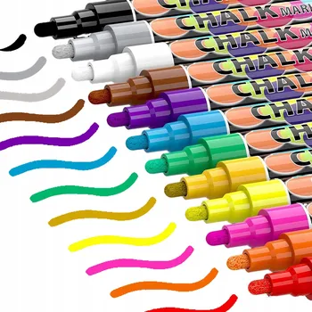 Marker popisovač, vícebarevný, Fix na sklo a křídové tabule