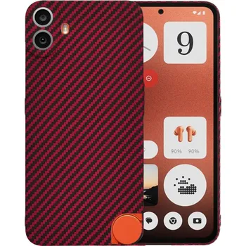 Pouzdro na mobilní telefon Telefon Nothing CMF 1 červený Techsuit Carbonite FiberShell