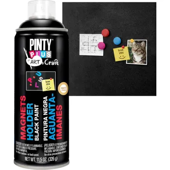 Barva ve spreji PintyPlus Magnetická Barva ve ve spreji Černá Matná 400ML – pro magnety