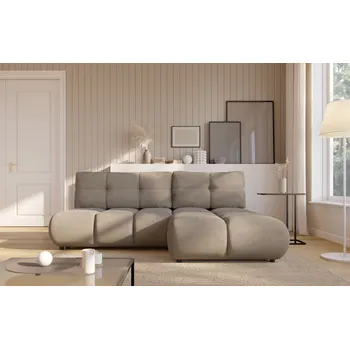 Sedací souprava Rohová sedací souprava SELKIR - světle hnědá, pravý roh