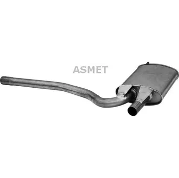 Tlumič výfuku Střední tlumič výfuku ASMET 06.017