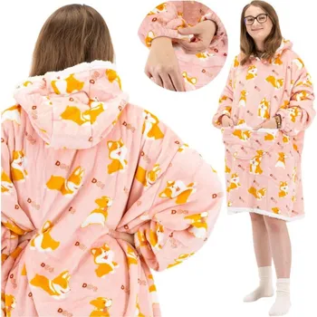 Dámská mikina Mikinová deka Oversized SPRINGOS HA7572 štěně