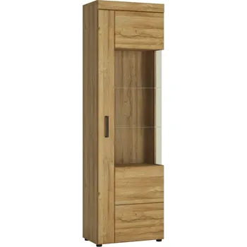 Knihovna Vitrína pravá Cortina - Meble Wojcik dub Grandson 58x195 cm